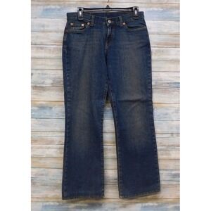 Lucky Brand Womens Jeans Mid Rise Flare Regular Length Blue Denim Size 4 27 Boho